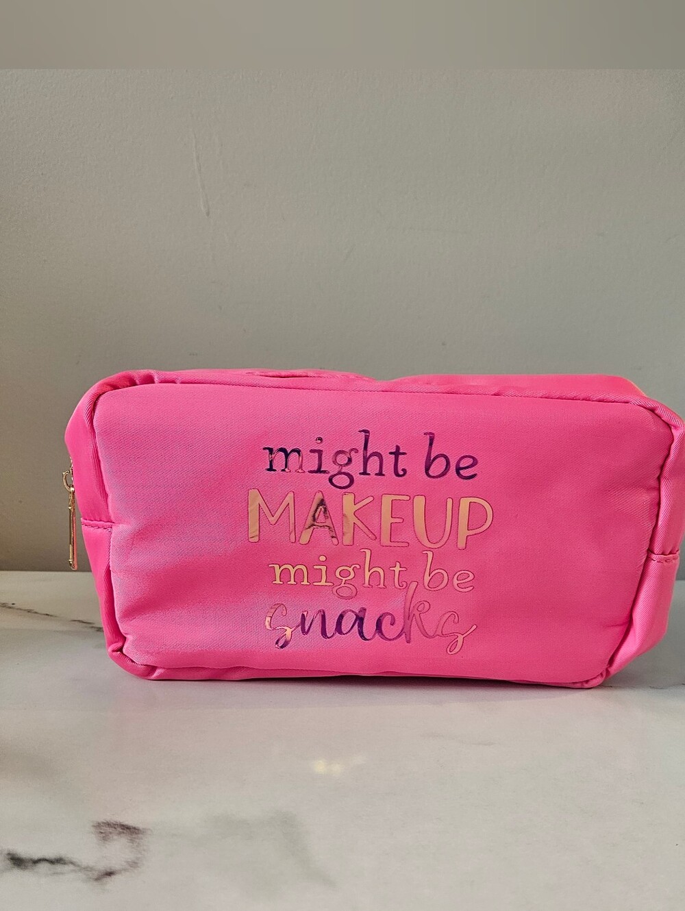 Snarky, Sassy & Sarcastic Nylon Cosmetic Pouch w/ HOLOGRAPHIC Font (PICK 1) - Picture 3 of 16